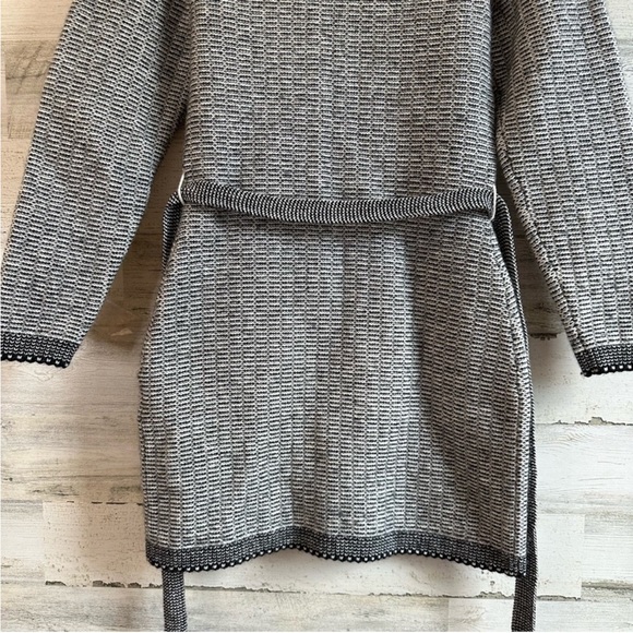 & Other Stories Buttoned Contemporary Merino Wool Blend Mini Dress Coat Grey - Picture 13 of 13